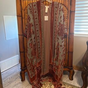 Free People New with tags long fringe Kimono